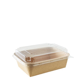 وعاء كرافت مستطيل بغطاء1100مل 200حبه/كرتون
