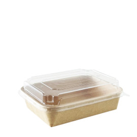 وعاء كرافت مستطيل بغطاء1300مل 200حبه/كرتون