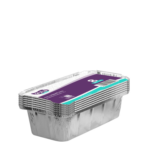 وعاء قصدير مغلف حجم 1600مل-128حبه/كرتون