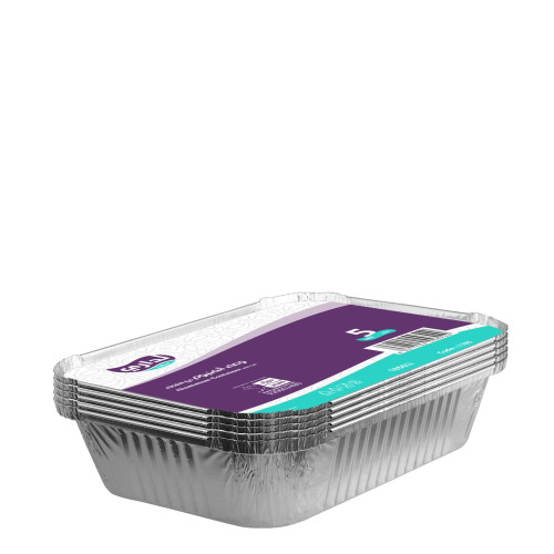 وعاء قصدير مغلف حجم1850مل-100حبه/كرتون