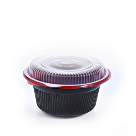 زبدية ميكرويف أسود/أحمر 22أنز120حبه/كرتون