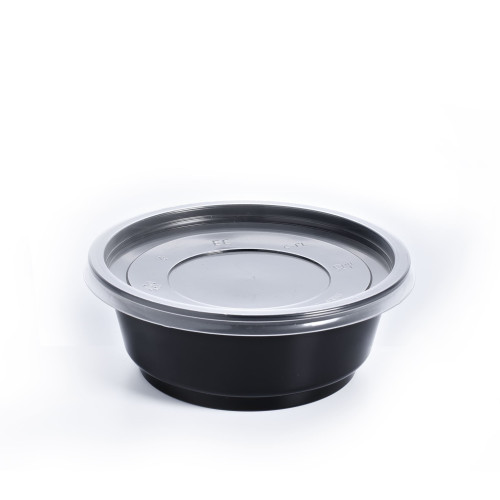 وعاء ميكرويف دائري أسود 16أنز500حبه/كرتون
