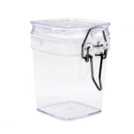 مرطبان مربع80ملم شفاف120حبه/كرتون