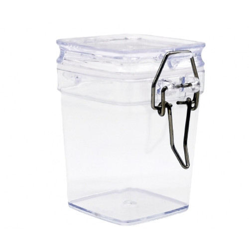 مرطبان مربع80ملم شفاف120حبه/كرتون