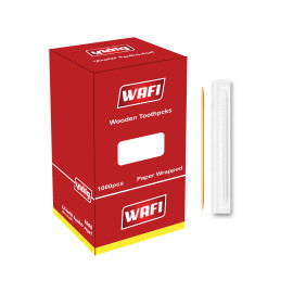 اعواد خشبيه للاسنان مغلفه ورق24000حبه/كرتون