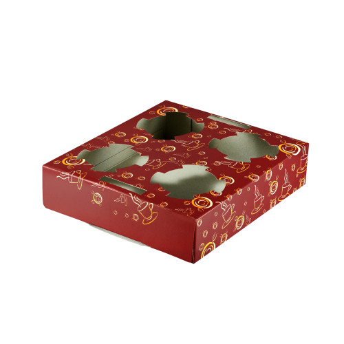 حامل رباعي التعبئة اكواب مقهى250حبه/كرتون