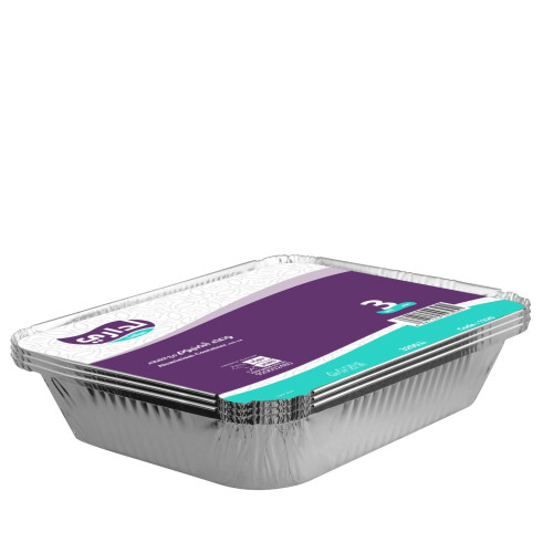 وعاء قصدير مغلف حجم3200مل-36حبه/كرتون