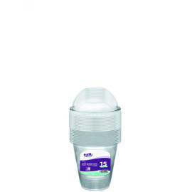 كاسات شفافة5 اونص بغطاء قبة-375حبه/كرتون