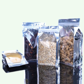 كيس شفاف بخلفية قصدير 250جرام  