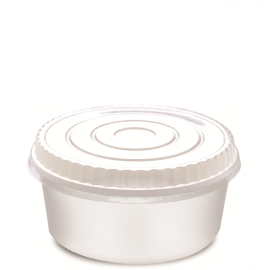 زبدية ورق ابيض بغطاء 32 انز-165مم200حبه/كرتون