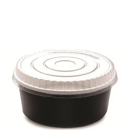 زبدية ورق اسود بغطاء32 انز-165مم200حبه/كرتون