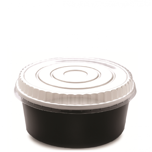 زبدية ورق اسود بغطاء32 انز-165مم200حبه/كرتون