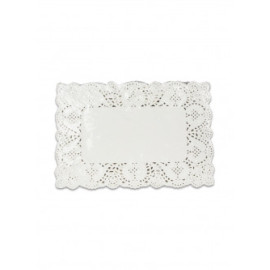 ورق دانتيل مستطيل ابيض 