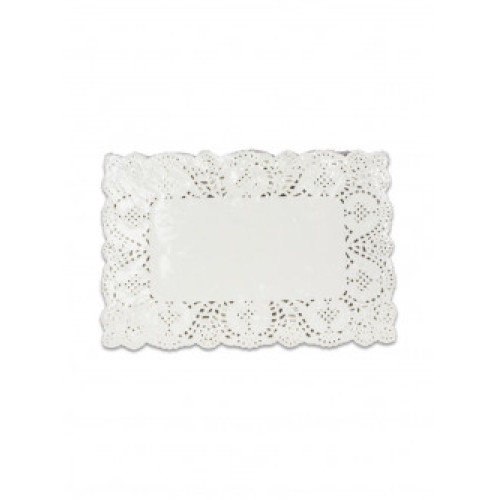 ورق دانتيل مستطيل ابيض 