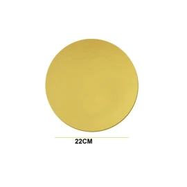 قاعدة كيك ذهبي دائري كبير
