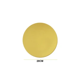 قاعدة كيك ذهبي دائري كبير