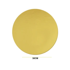 قاعدة كيك ذهبي دائري كبير