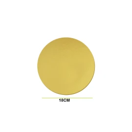 قاعدة كيك ذهبي دائري كبير