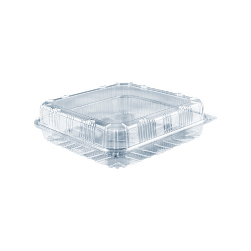 وعاء مربع شفاف22X22X10سم130حبه/كرتون