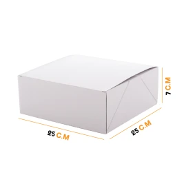 علبة كيك ورق ابيض 